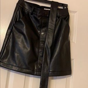 Abercrombie leather skirt with belt